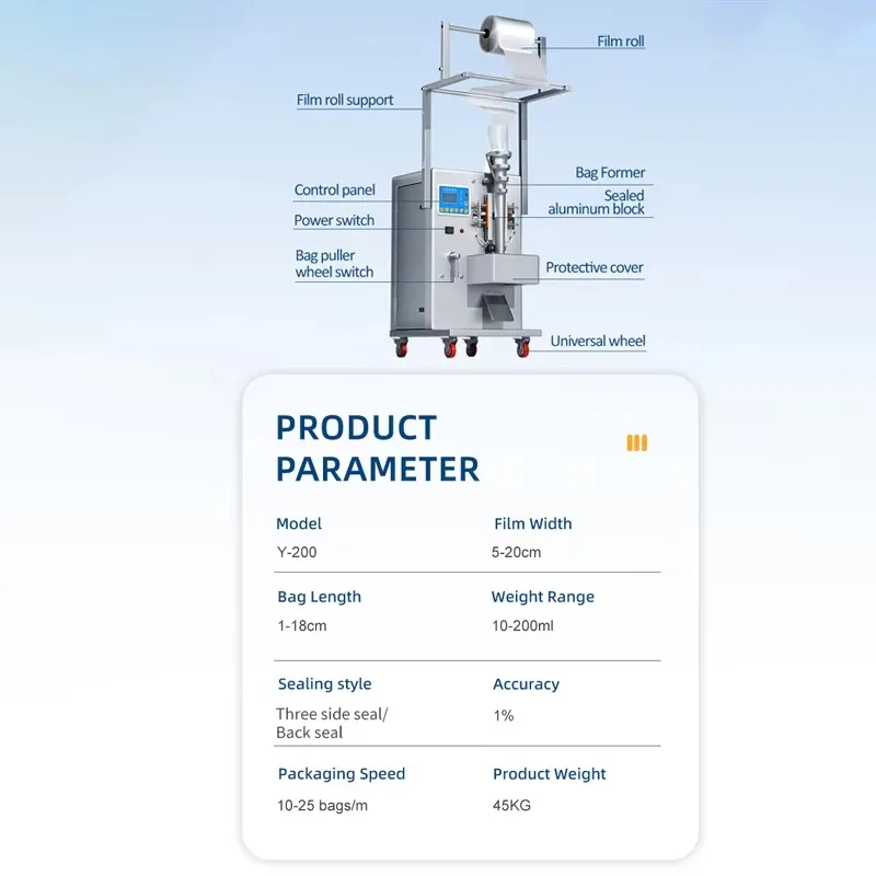 Automatic Soup Milk Juice Beverage Water Oil Mouthwash Liquid Plastic Bag Filling Packing Packaging Machine
