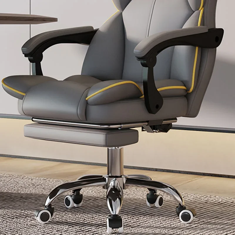 Ergonômico Cadeira Do Escritório Com Apoio Para Os Pés, Computador Cadeira Elevatória, Rodas Almofada, Giratória, Luxo, Decoração