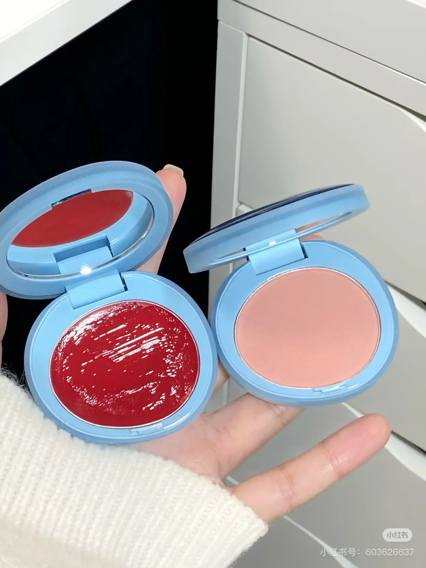 Joocyee Winter Blues คริสต์มาสแต่งหน้ากล่องของขวัญ Mirror Lip Glaze Matte ลิปสติก Blush