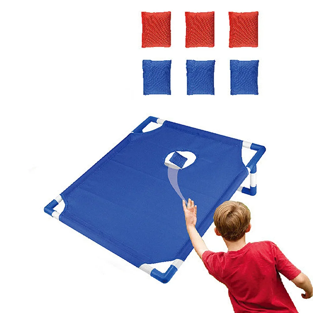Conjunto de tabuleiro cornhole portátil com 6 sacos, jogo de arremesso ao ar livre para crianças e adultos, família, quintal ao ar livre, jogo de arremesso esportivo