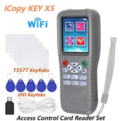 WiFi RFID Copier Duplicator NFC Smart Card Reader Writer 125KHz 13.56MHz ID IC USB Programmer Mobile Phone Decode iCopy KEY X5