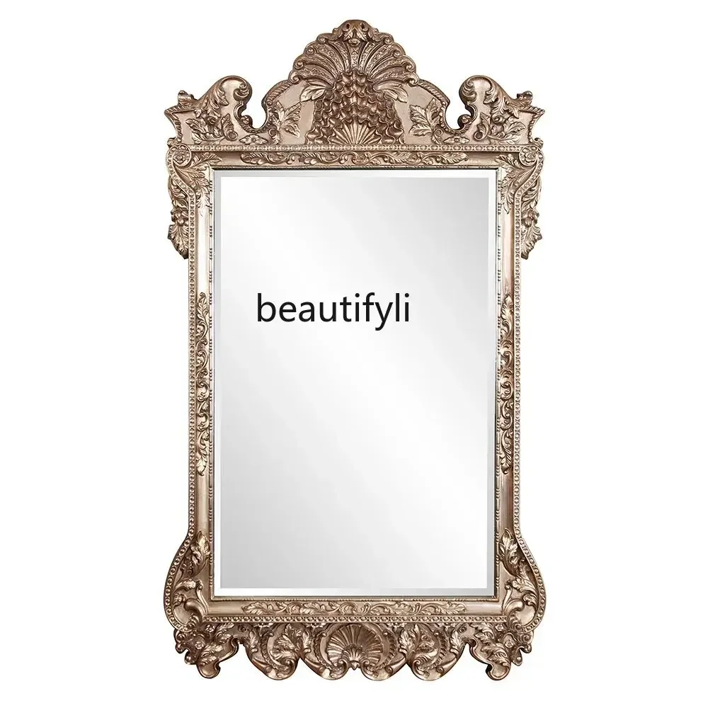 

French retro floor-toceiling mirror wall-mounted home full-length mirror American clothing store wall-mounted full-length mir