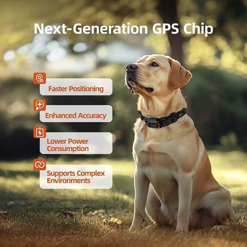 New Arrival Smart GPS Wireless High Precision Electronic Fence, Outdoor Waterproof OLED Screen Pet Dog Training Shock Collar