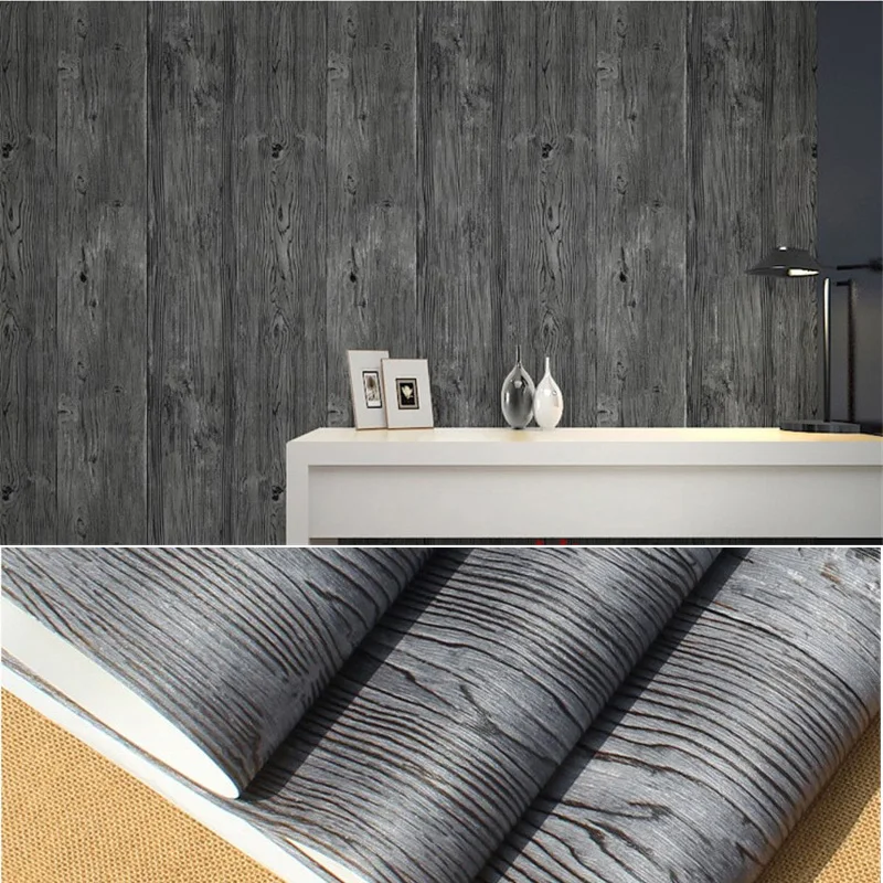 Thickened Waterproof PVC Simulation Wood Grain Wallpaper Bedroom Chinese Classical Background Wall Home Decoration Wall Stickers