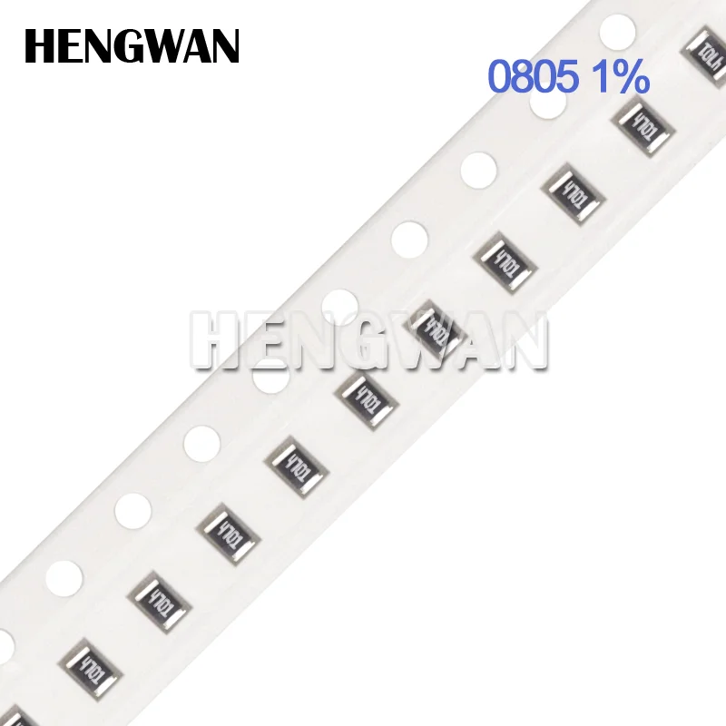 100pcs 0805 1% SMD resistor 1/8W 4.99 14 21 24.9 28 34 49.9 61.9 102 105 124 140 210 249 280 301 340 402 499 649 715 887  ohm