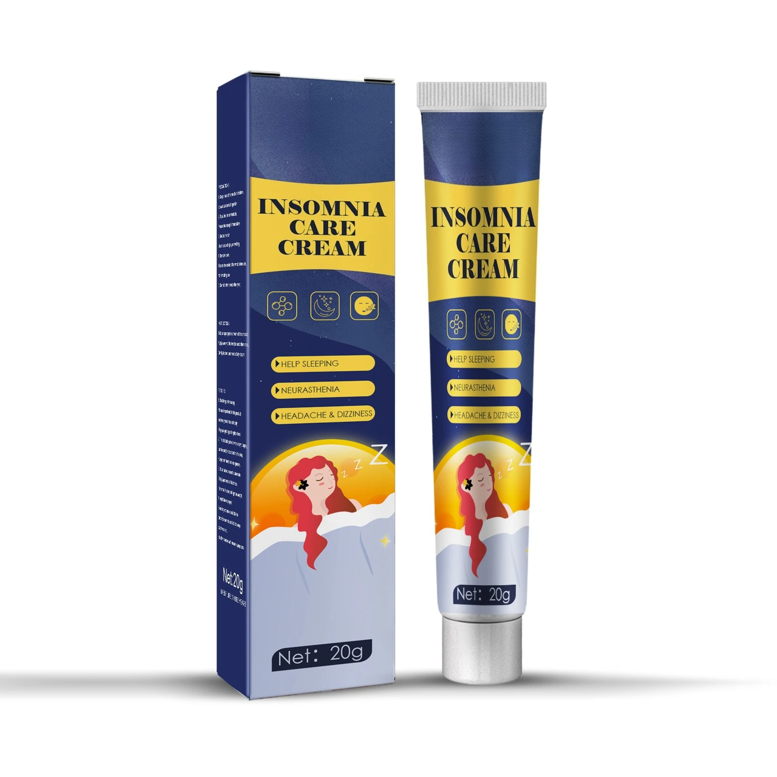 

Sleep Cream, Insomnia Cream Improve Sleep Quality Help Sleep Sun Acupoints Insomnia Ointment