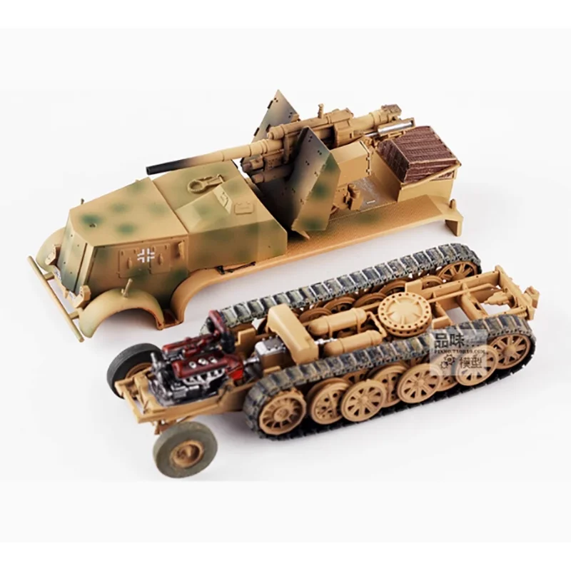 PMA Diecast 1/72 Skala Sd.kfz.8 DB9 Pojazd półgąsienicowy z 88 działami przeciwlotniczymi Pojazd bojowy Model kolekcji zabawek