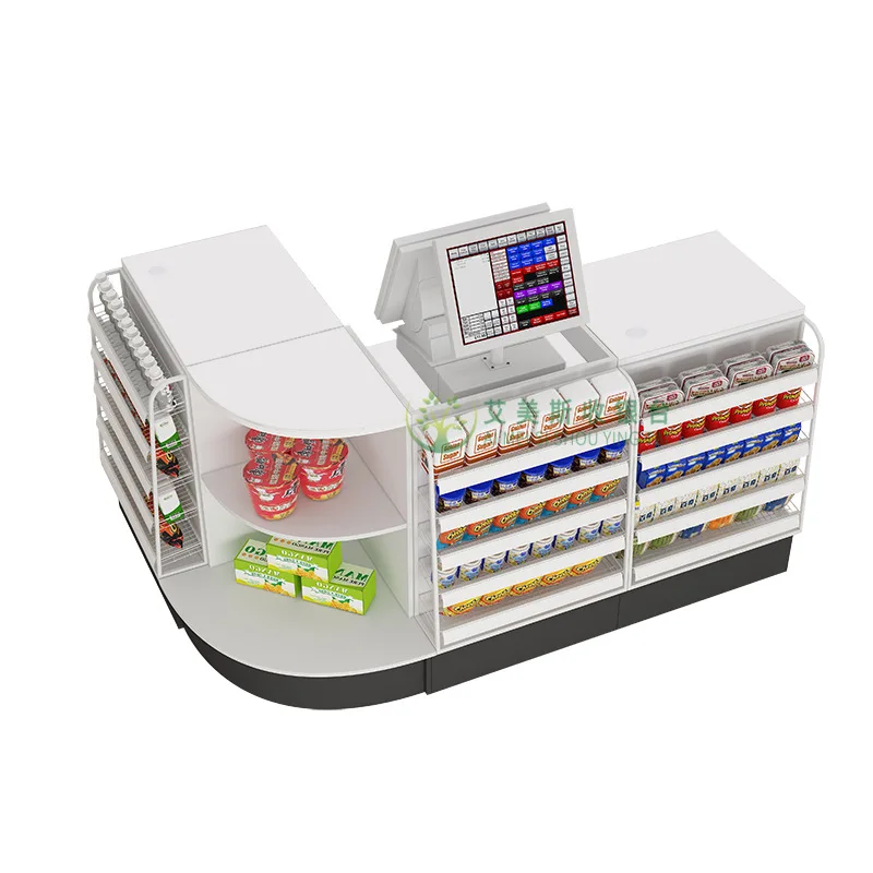 

Супермаркет, магазин, касса, стойка регистрации, угловая барная стойка