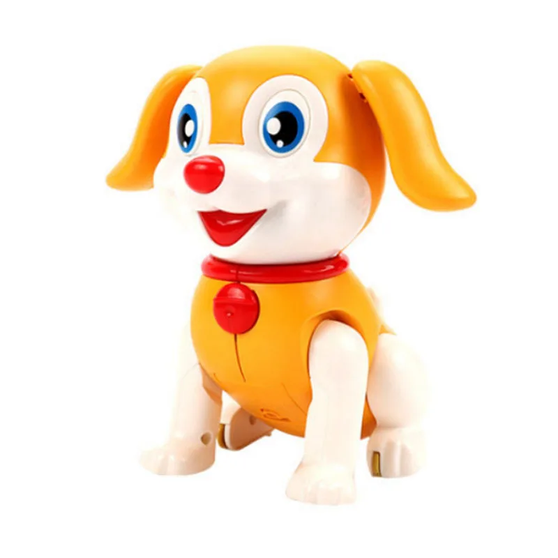 Juguete electrónico para perro Robot, Animal que ladra y camina, cachorro, canta canciones, salto, música, mascota con luz LED, sacude las orejas, regalo de cumpleaños para niños