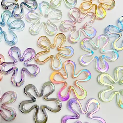UV Transparent SpongeBob Big Hollow Flower Beads For Jewelry Making DIY Decorations Phone Chain Keychain Car Hanging Accessories
