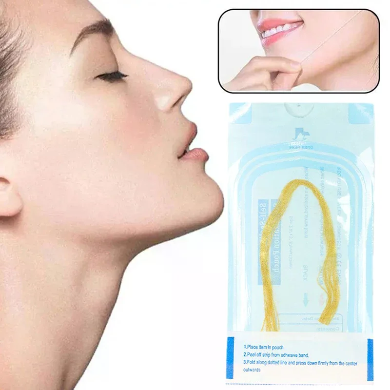 12 Pieces Water-Soluble No Needle Gold Protein Line Anti-Wrinkle Face Filler Lift Firming Collagen Thread Anti-Aging Skin Care