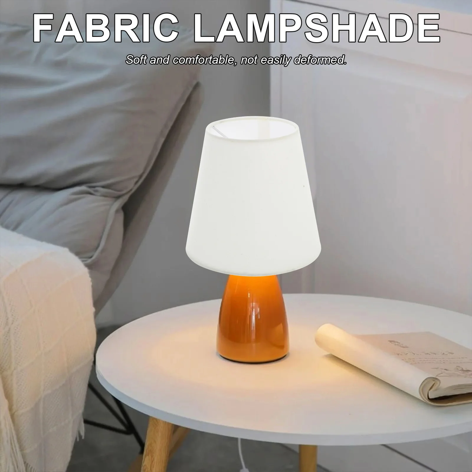 

Fabric Clip-On Bulb Lamp Shade Replacement For Table Desk Lamp Small Design Decorative Light Cover Home Bedroom Hotel Room