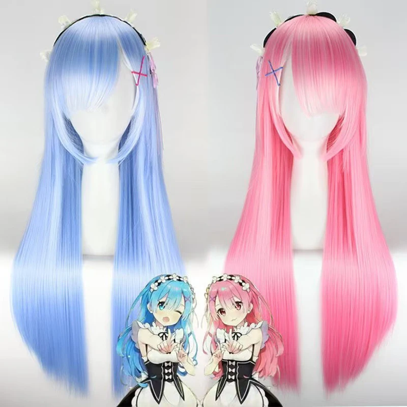 Anime Ram Rem Lolita Meid Cosplay Costume Re Life In A Different World From Zero Kara Hajimeru Isekai Seikatsu Dress Wig Suits view 5