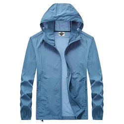 Coat Summer for Men Stylish Men's Jackets Hooded Clothing New Hoodies and Sweatshirts Windbreaker Male Running Man Anorak Mens