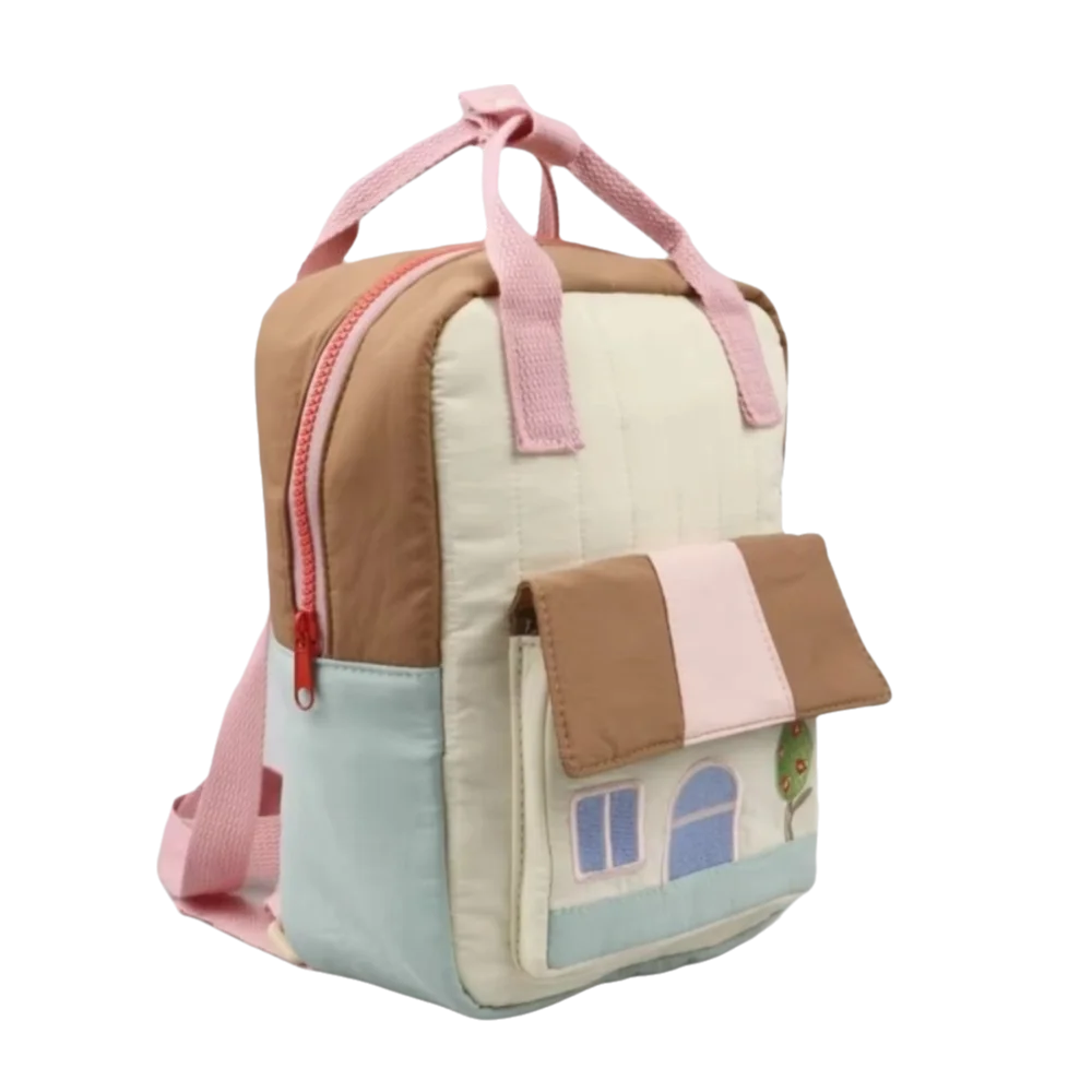 2025 Lightweight Students Backpack Large Capacity Tree House Embroidery School Bag Pink Cute Travel Backpack for Girls Toddler