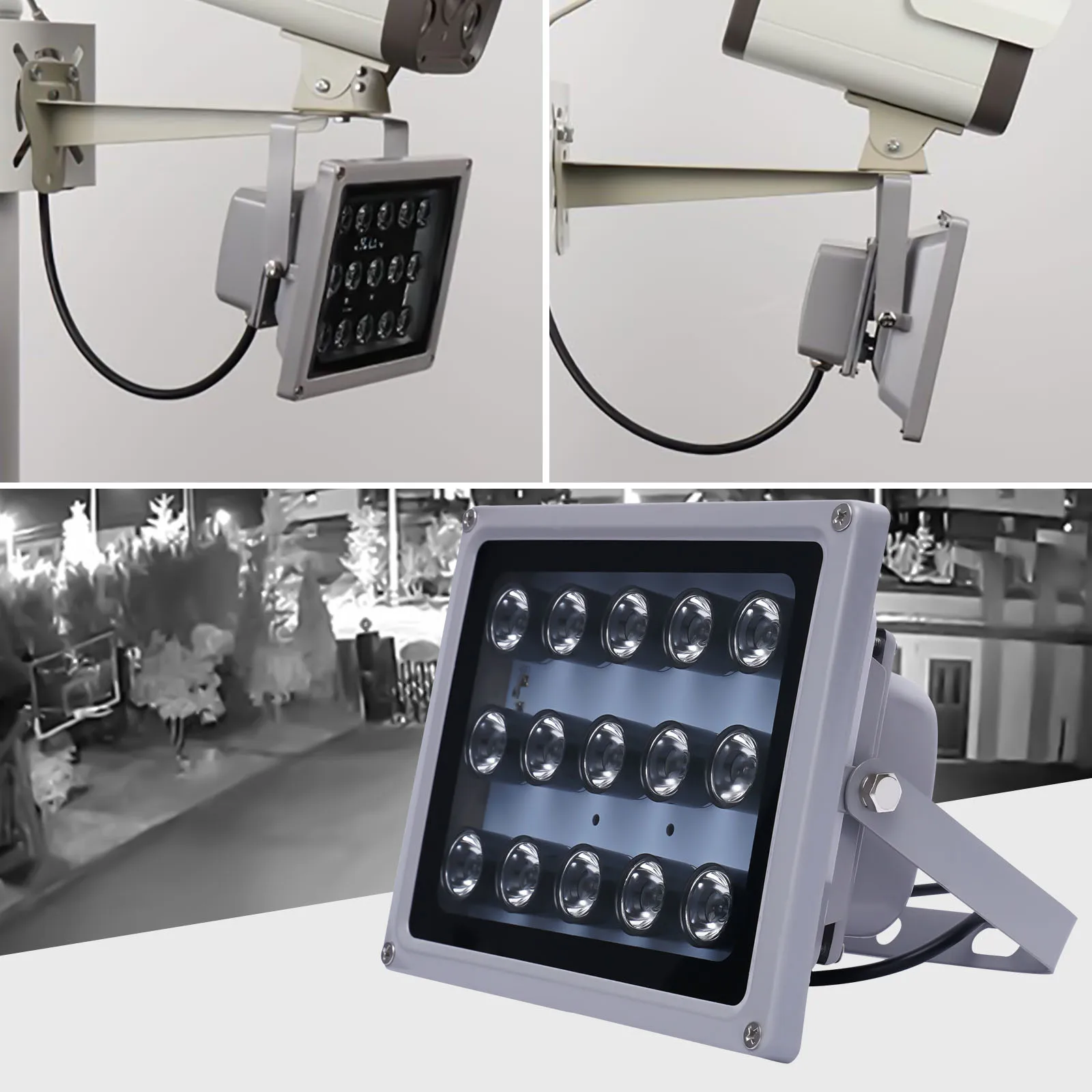 15 LED Infrared IR Illuminator Security Floodlight for Night Vision CCTV