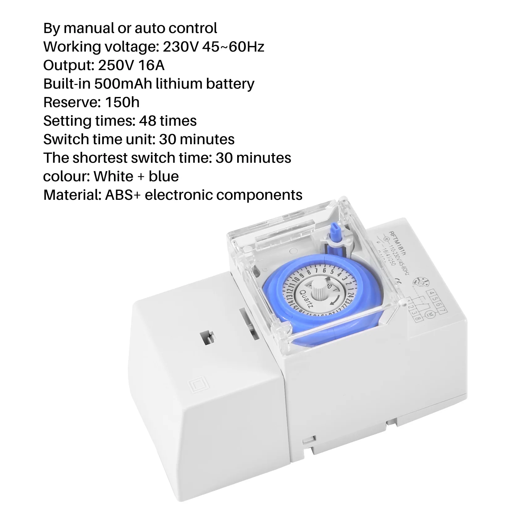 

A76K SUL181H Механический таймер 24-часовое реле времени Электрический программируемый таймер 24-часовой таймер на DIN-рейку