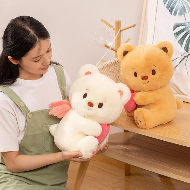 Bear Plush Doll Very Practical Short Plush Fabric Cuddly Bear Plush Toy For Bedroom Bring Smiles Embrace Softness and Comfort