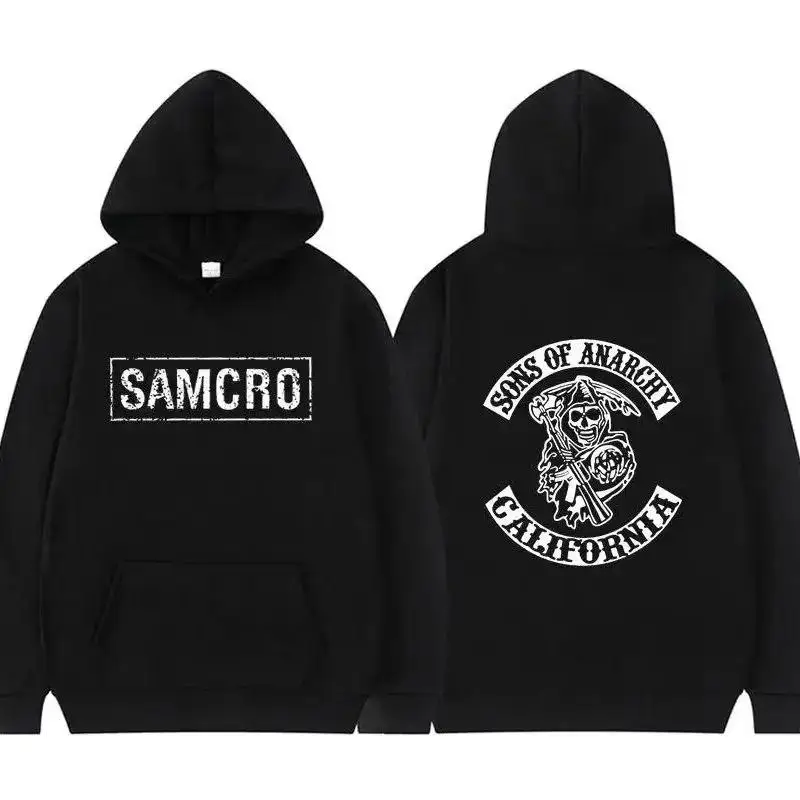 Sons of Anarchy SAMCRO Double Sided Cotton Streetwear Men Womnen Harajuku Hoodie Mens Oversized Hoodies Sweatshirt