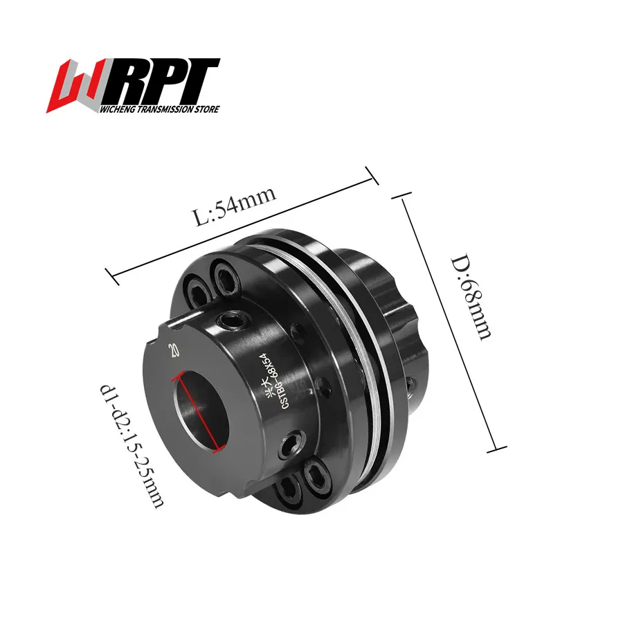 

CSTBG-45# Steel 8-Hole Diaphragm Coupling Motor High Torque Stepped Flange Coupling CSTBG-68X54