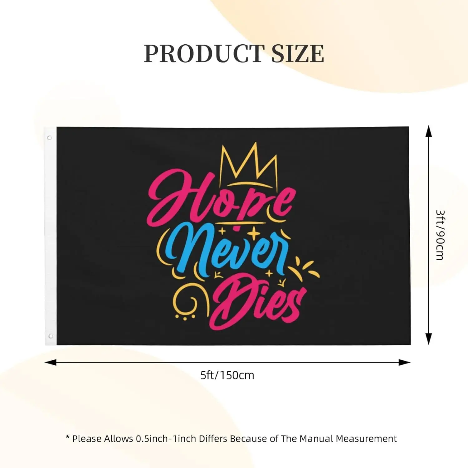 Flagicts 100% Polyester Hope Never Dies Flag