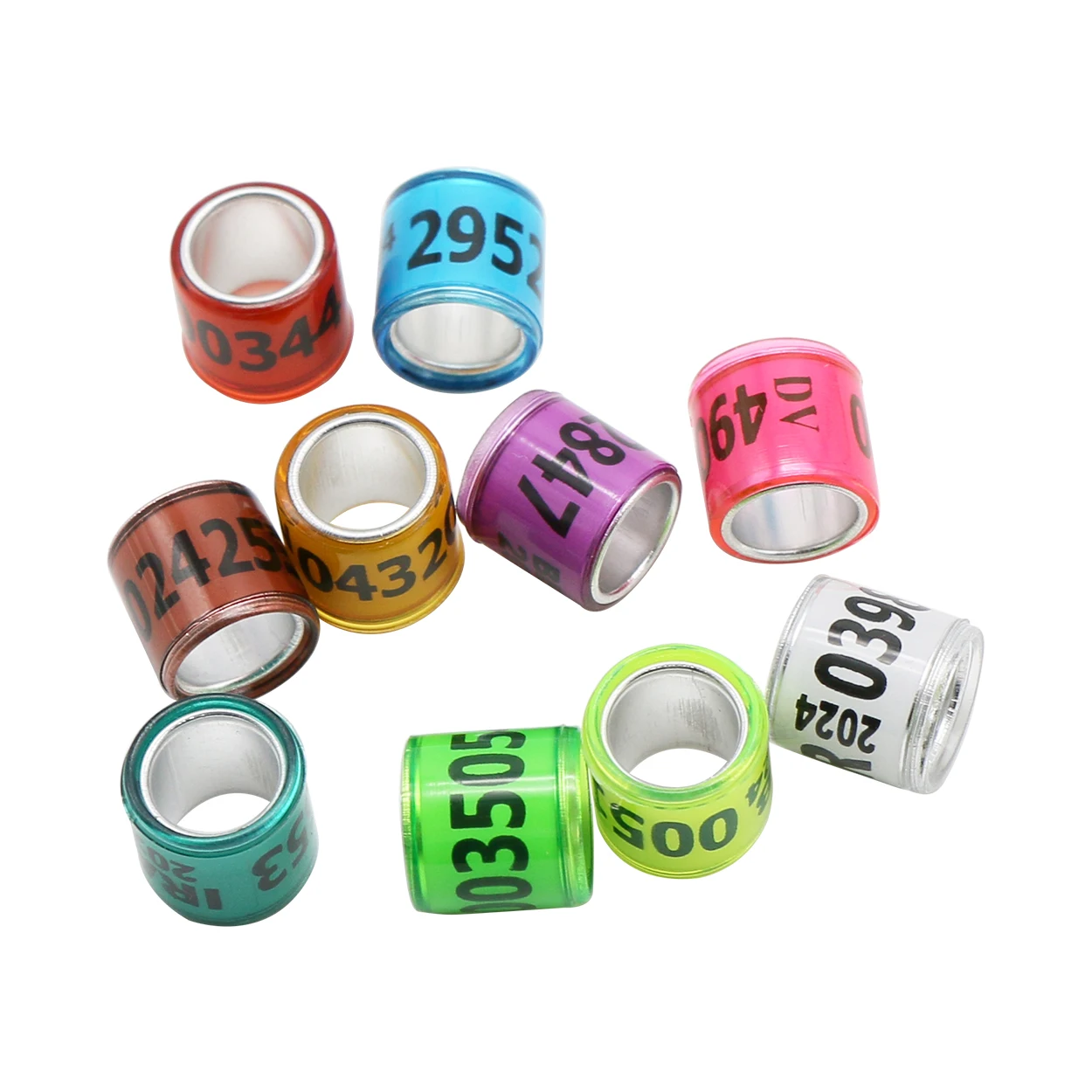 100-Piece Numbered Pigeon Leg Bands 4
