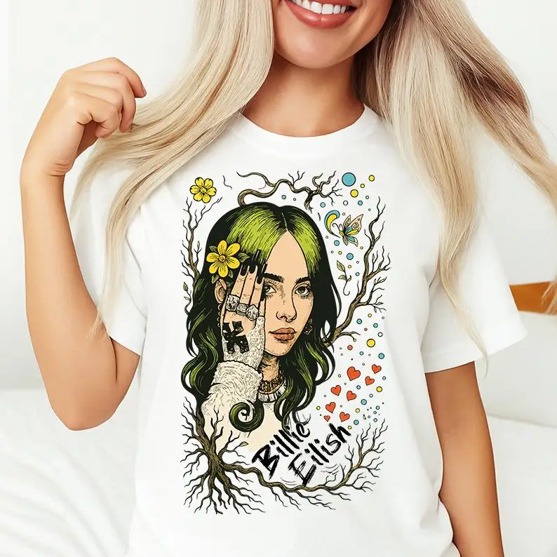 

Female Singer Shirt Digital Art SVG PNG Pop Star Shirt Music Enthusiast New Men's Women's Pure Cotton T-shirt Y2K Street Wear