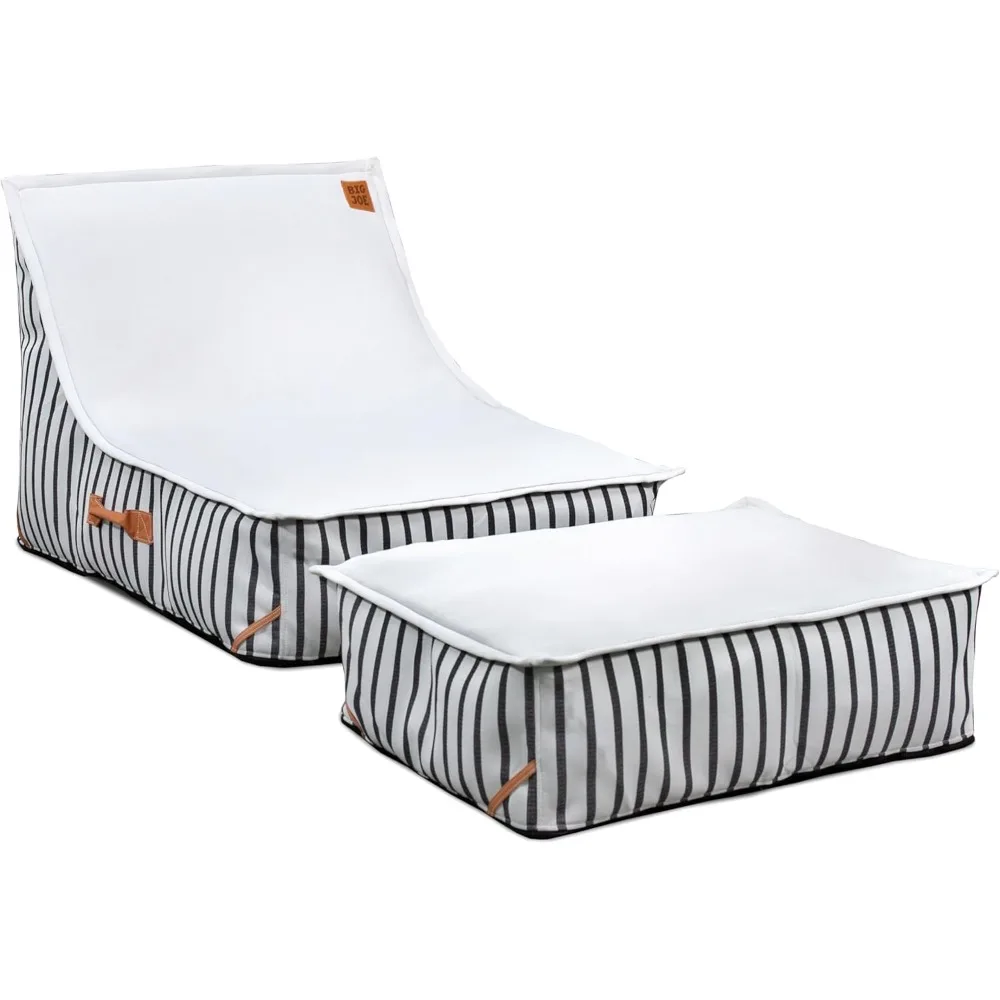 

Lux Sealander Pool Float and Patio Chair, Black and White Cape Stripe, Premier Mesh, Durable UV Protected Polyester Blend, No I
