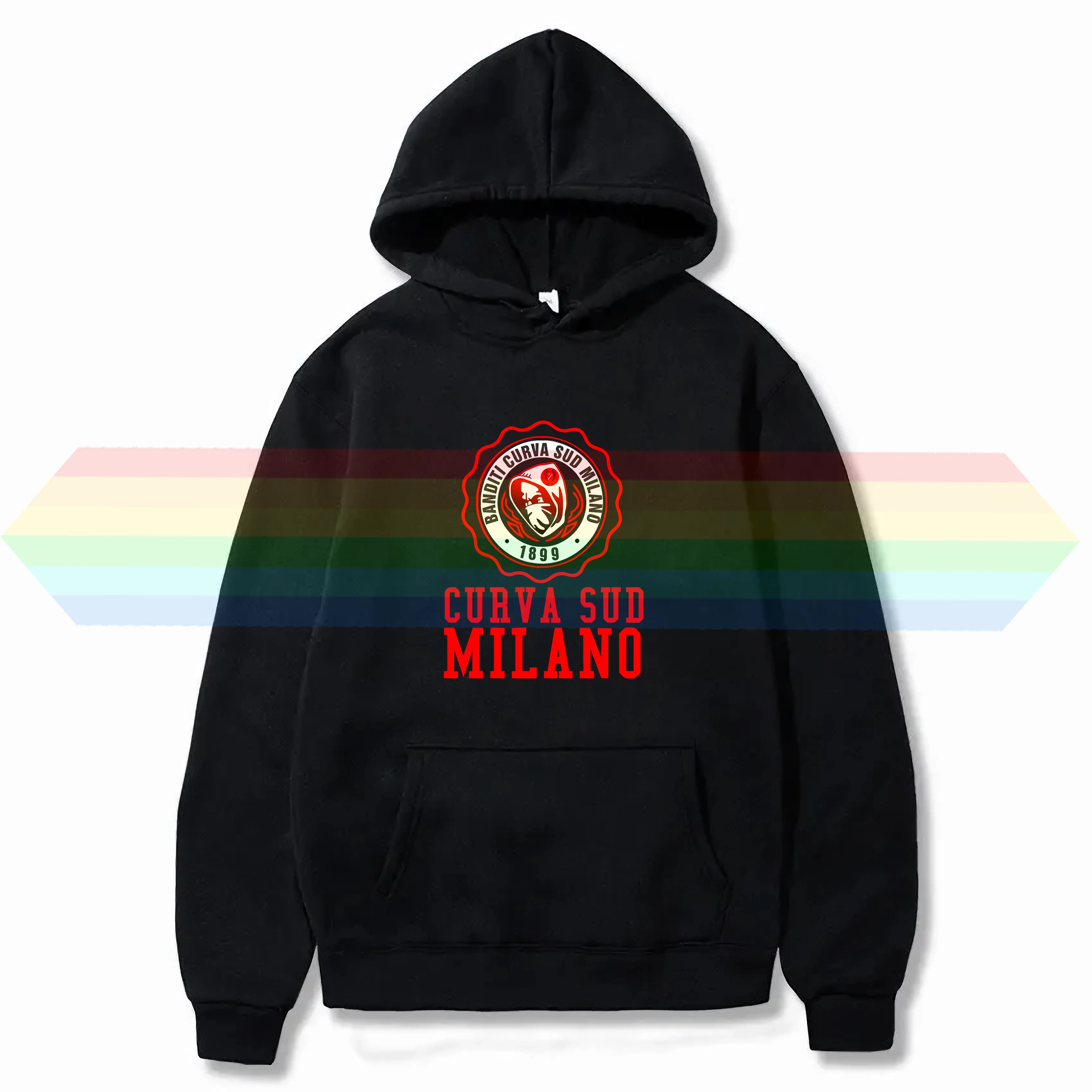 Retro Men's Summer Milan Polyester Hoodie Women's Casual CURVA SUD MILANO Comfortable The 2024 Hoodie