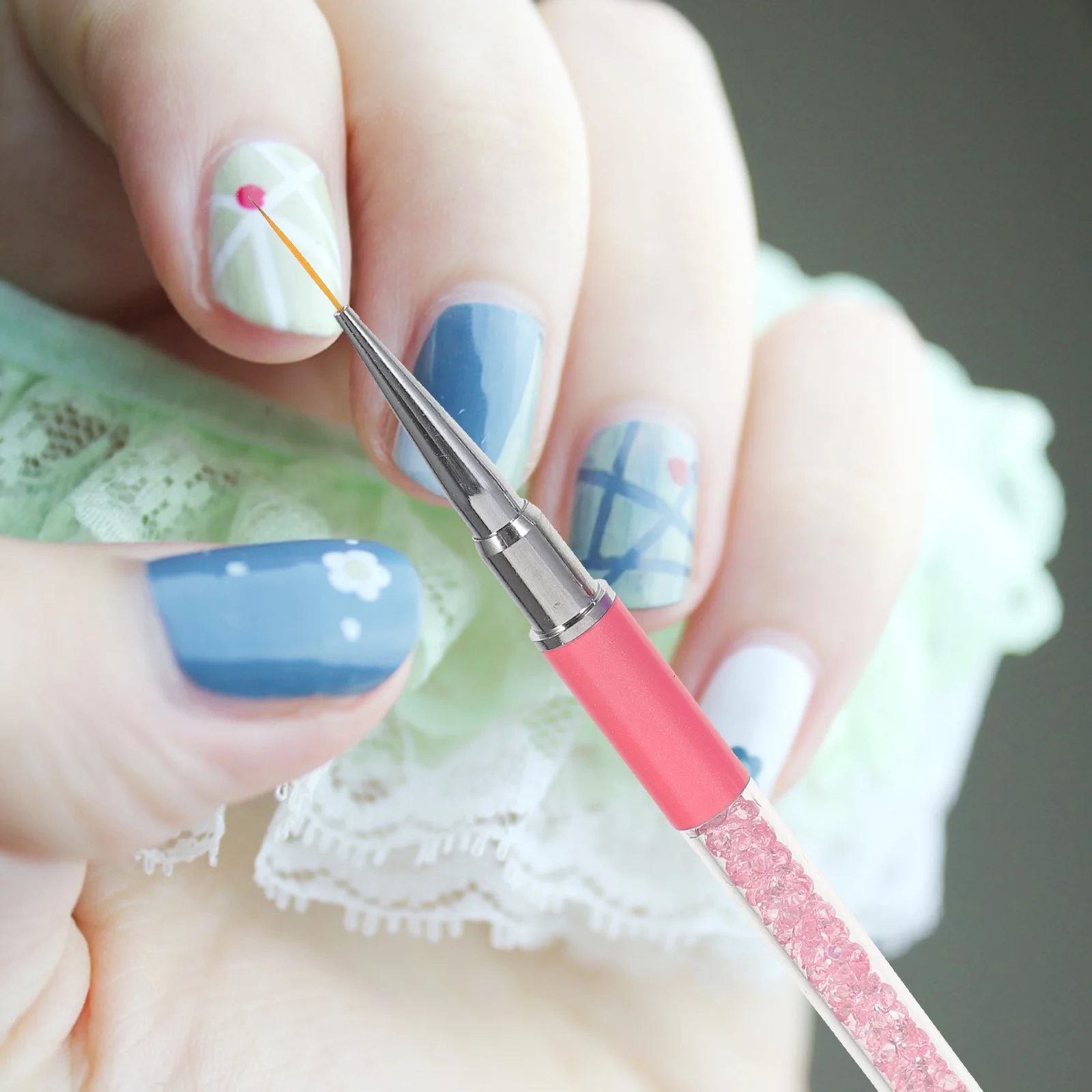 5Pcs Nail Art DIY Painting Pen Manicure Tool Fine Work Gift for Girls Nail Art Drawing Pen Manicure Drawing Tool