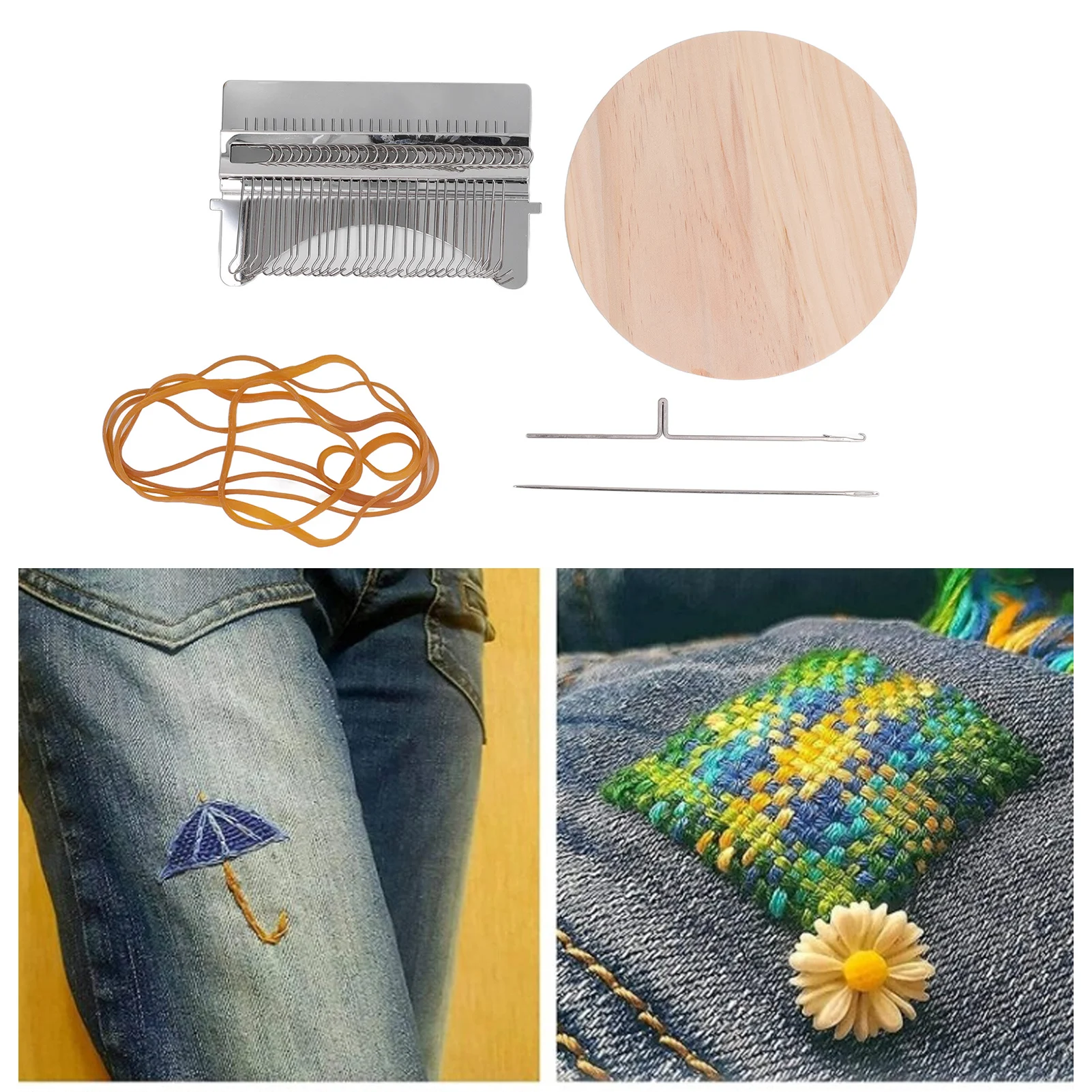 28 Pins Convenient Darning Loom Manual Darning Weaving Loom Tool for Socks Clothes