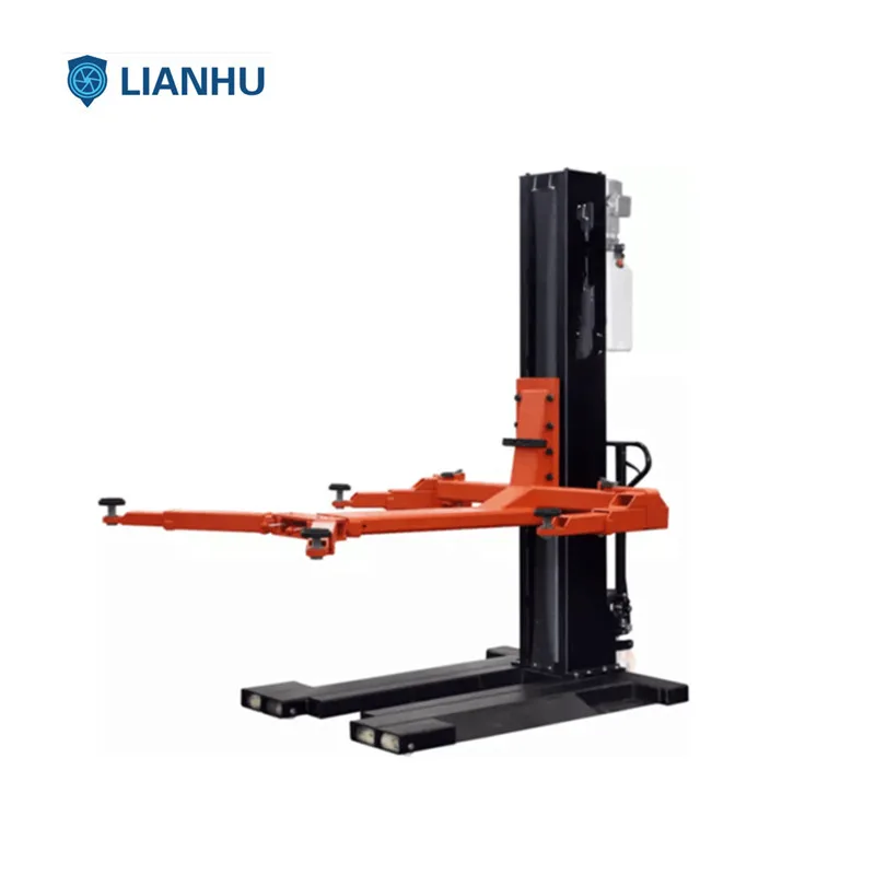 Movable single post lifter 1 post car lift 2.5T Elevador de un solo poste 6000 lb Capacity Mobile Single Column Lift