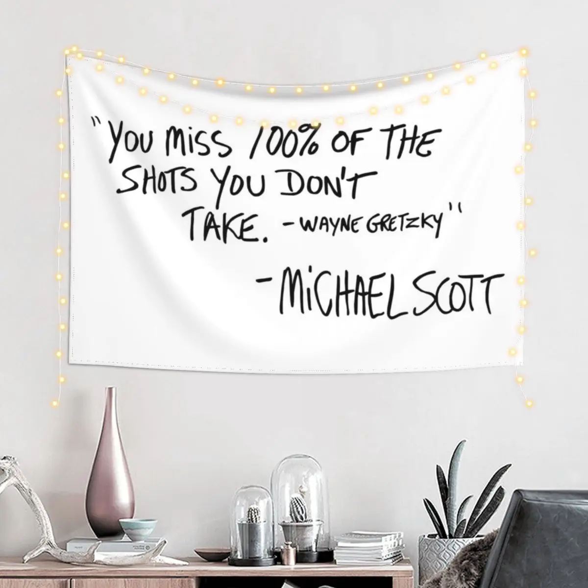 You Miss 100% of the Shots You Don't Take (Variant) Tapestry Cute Room Things Wall Deco Room Decor Korean Style Tapestry