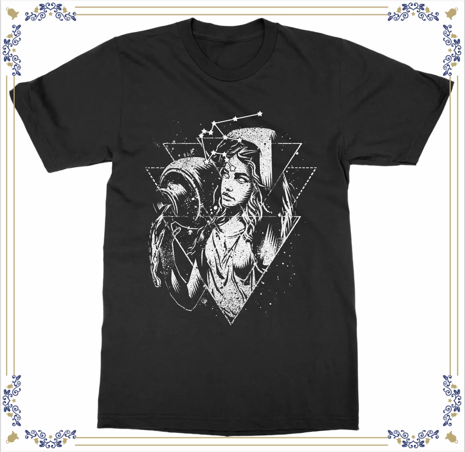 Horoscope Astrology Sign Zodiac Aquarius Birthday Gift Unisex T-Shirt New 100% Cotton Short Sleeve O-Neck Casual Mens T Shirt
