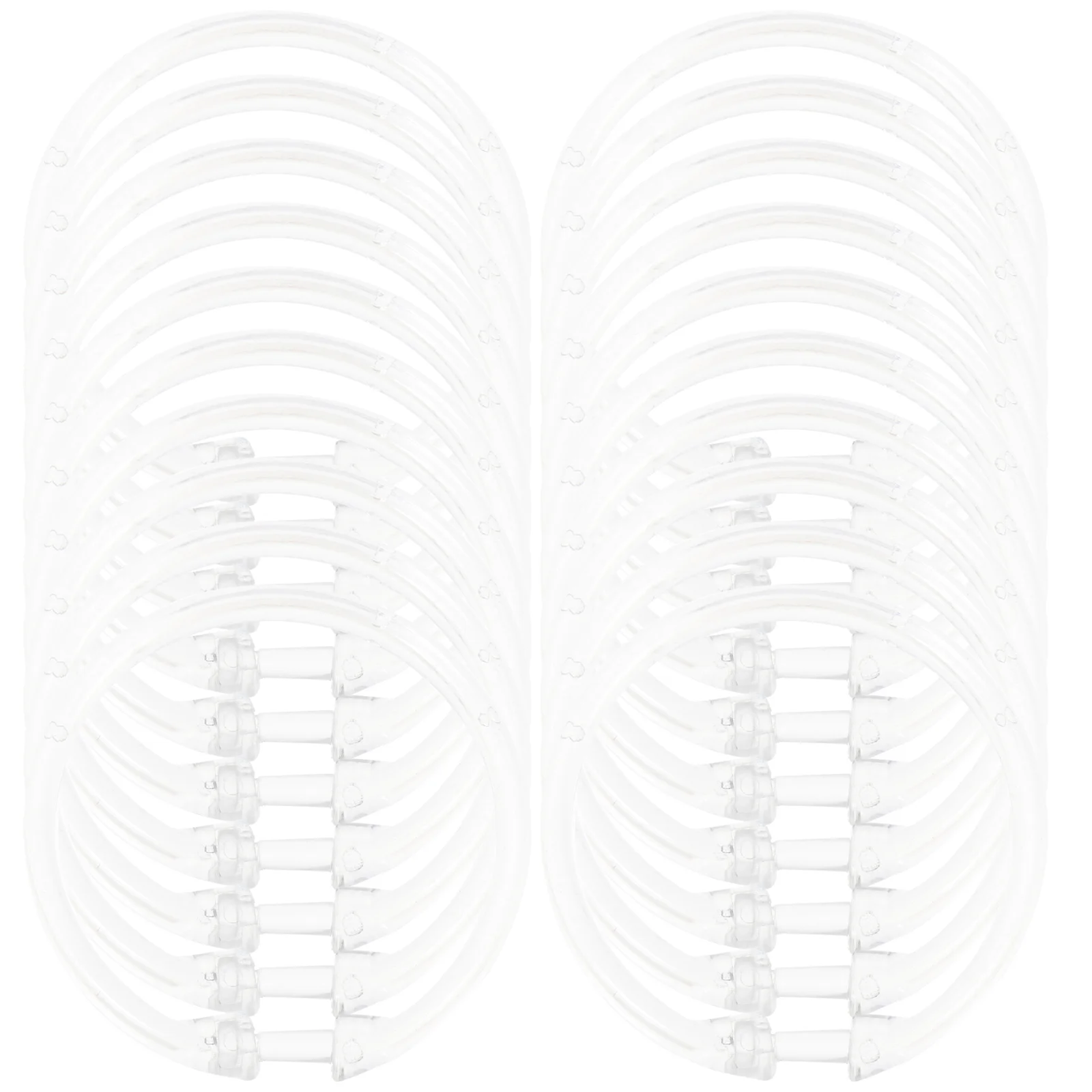 

24 Pcs Shower Curtain Hook Pleated Style Curtains Circular Rod Rings Hooks for Acrylic