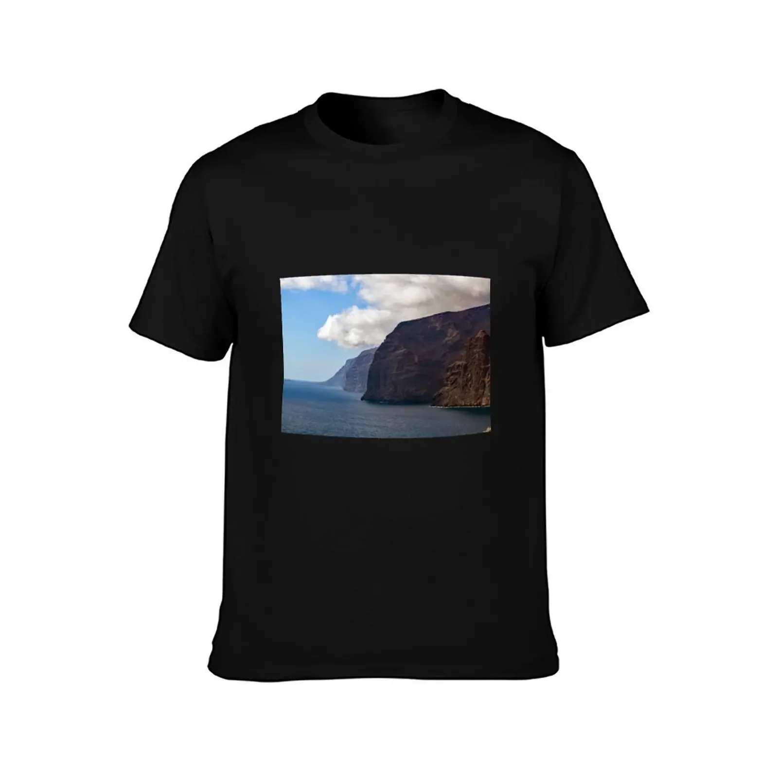 The cliffs at Los Gigantes, Tenerife, Canary Islands, Spain. T-Shirt anime heavyweights t shirt men