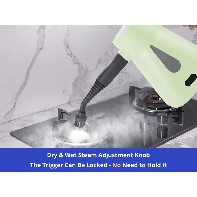 Pulitore a vapore portatile di nuovo design con serbatoio da 750 ml Riscaldamento di 10 secondi per la pulizia profonda di case Cucine Divani Auto Aree esterne