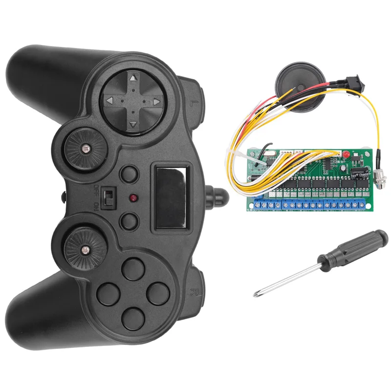 16 Channel 2.4G Remote Control Transmitter + Receiver Board Control Panel 12V Controller DIY for RC Car/Ship/Excavator