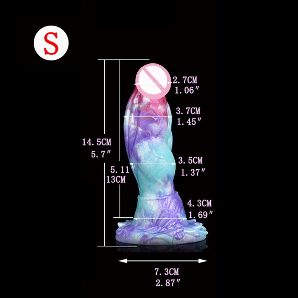 YESBUY Ice Dragon Dildo Silicone Animal Fake Penis Anus Plug For Men Anal Sex Toy With Suction Cup Female Masturbator Adult Tool