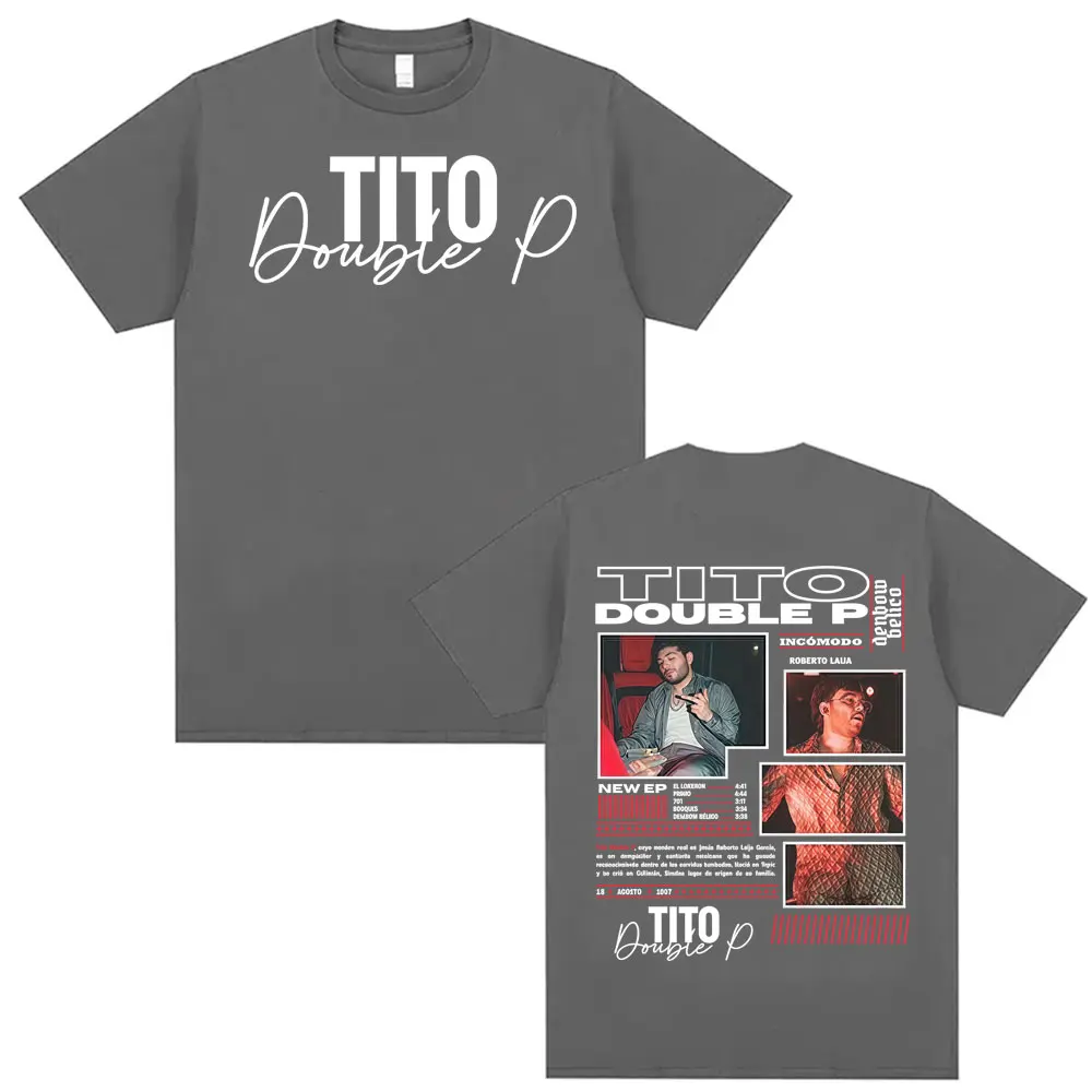 تيتو مزدوج P Ay Mama ألبوم جولة تي شيرت ملابس للرجال موضة Harajuku تي شيرت للجنسين عادية كم قصير المتضخم تي شيرت #2