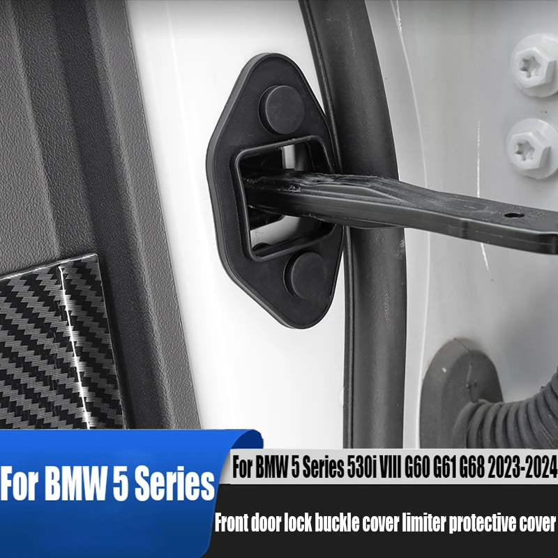 

Для BMW 5 серии 530i VIII G60 G61 G68 2023 2024 Замок передней двери, пряжка, ограничитель, защитная крышка, аксессуары для салона автомобиля