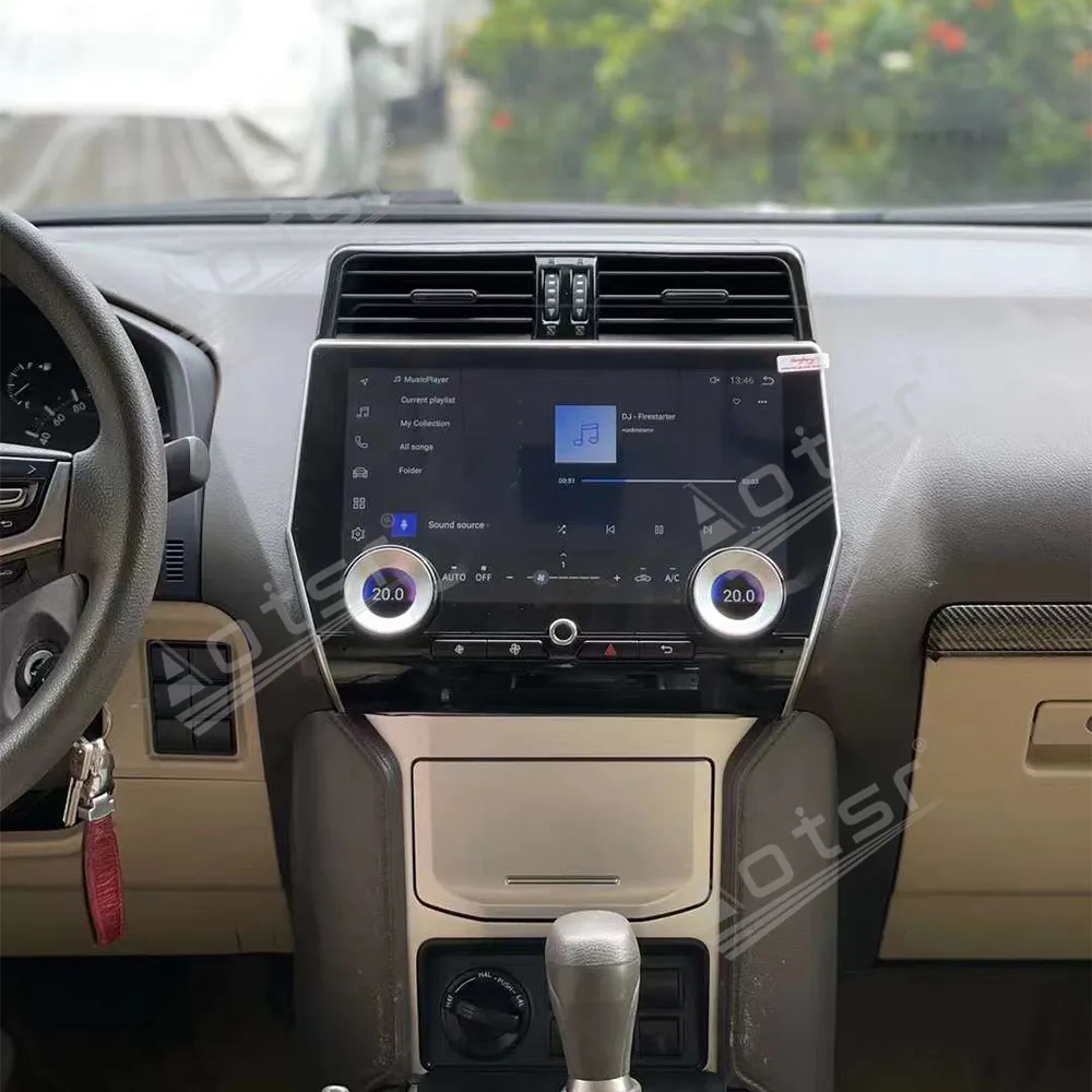 11.6 Inch Android 13 CarPlay For Toyota Land Cruiser Prado 2018-2022 Car Radio GPS Stereo Multimedia Player With Knob Head Unit