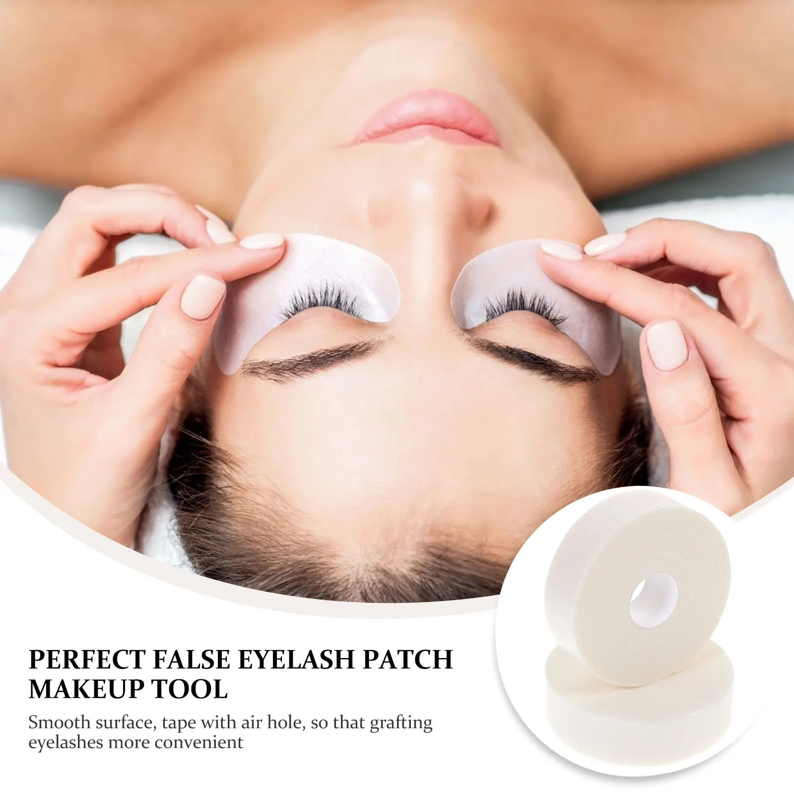 

2Pcs Eyelash Grafting Isolation Tape Foam Soft Breathable Adhesive Tape Easy Peel Lash Extension Supplies for Lash Volume