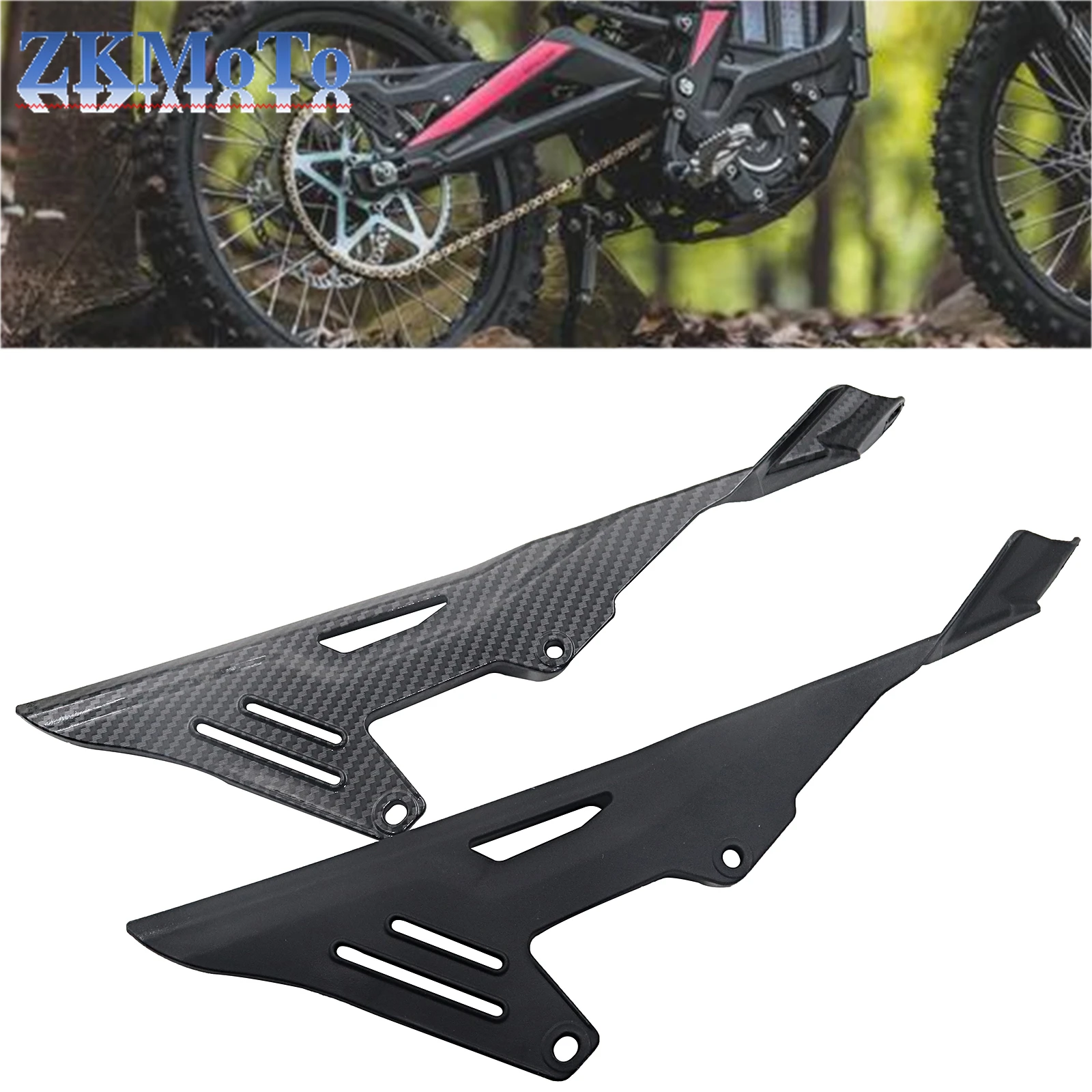 Electric Motorcycle Carbon Fiber Chain Protection Cover For Sur Ron Sur - Ron Surron Light & Light Bee Bee X S Universal