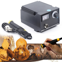 Wood Burning Tool Kit Digitally Adjustable Woodburning Pyrography Pen Machine Set Electric Soldering Iron