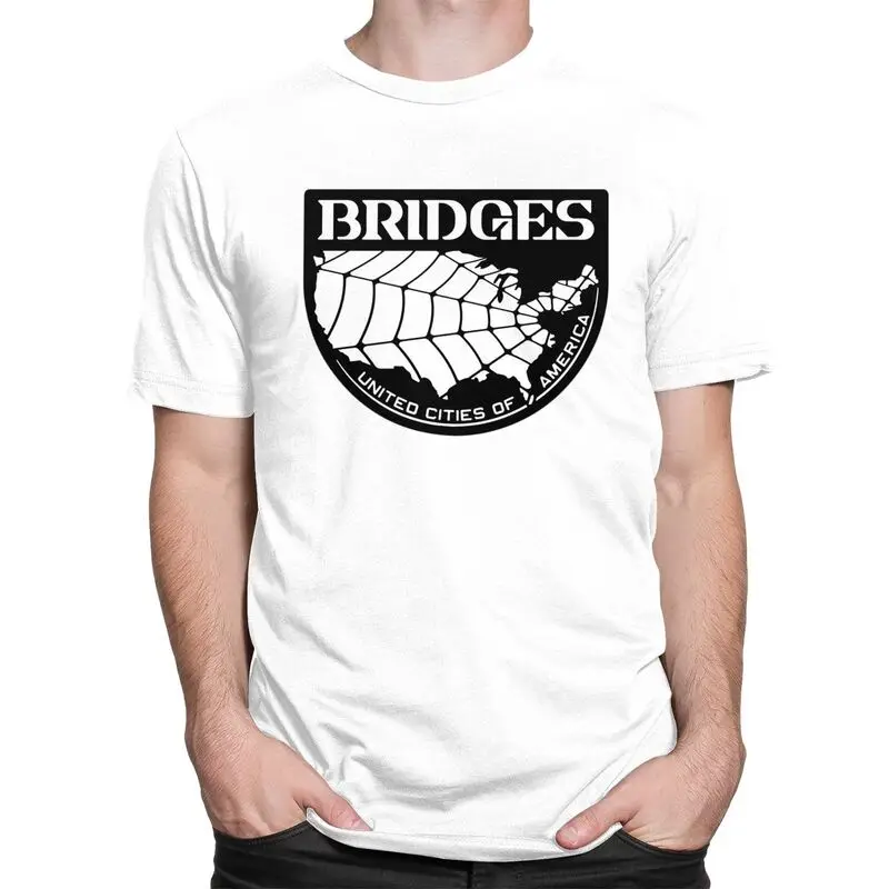 Bridges Company Tshirts for Men Short Sleeves Leisure T Shirt Death Stranding Action Game T-shirt Loose Fit Pure Cotton Tees
