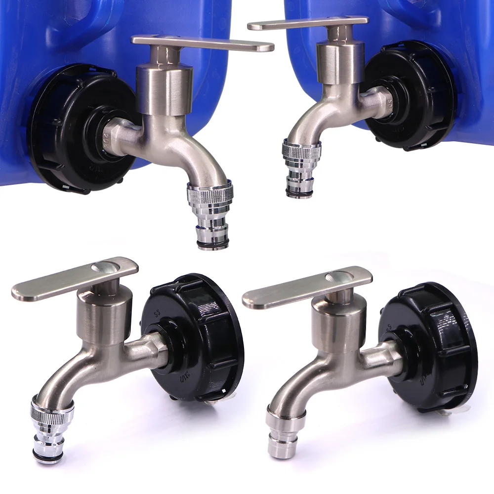 

1/2" IBC Tank Irrigation Faucet Garden Home Water Tap Extender Valve Shut Off Stop Water Switch Tools 60mm S60x6 Coarse Thread