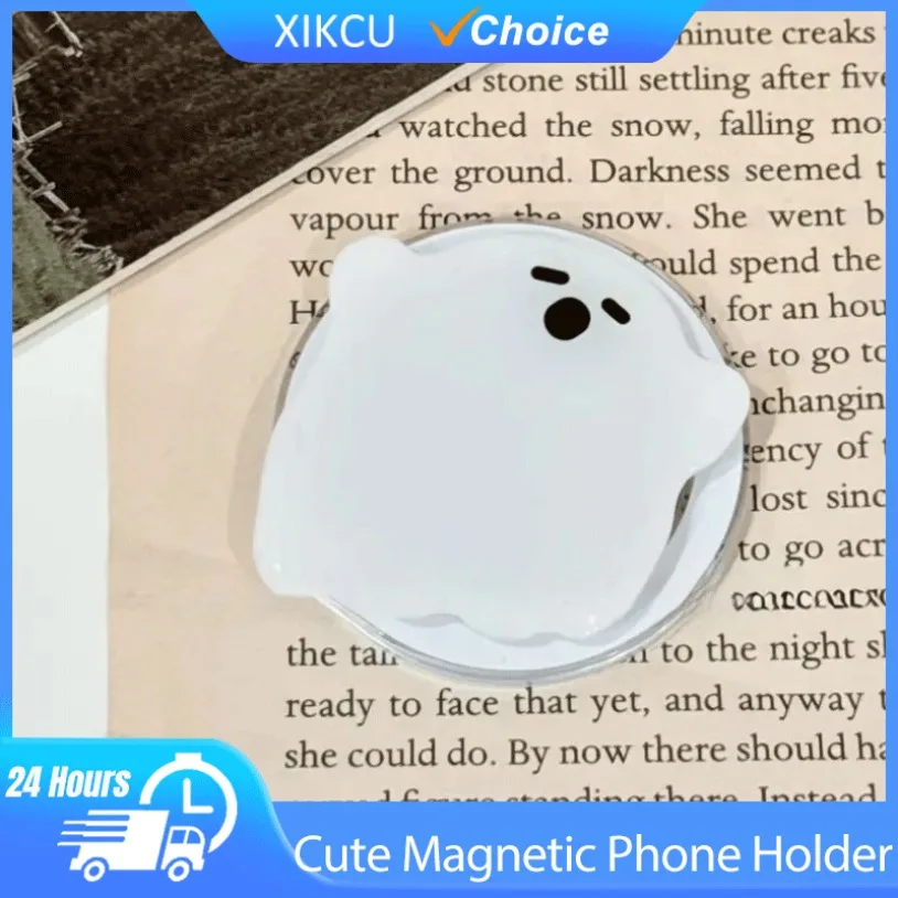 

Милый магнитный держатель для телефона, забавная подставка для Хэллоуина с призрачным захватом Tok Griptok для iPhone 16, 15, 14, 13, 12, для Pad Magsafe Smart Tok