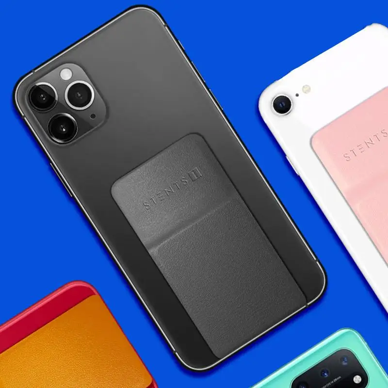 Magnetic PU Leather Card Holder Magsafe Cover Mobile Phone Back Magnet Case