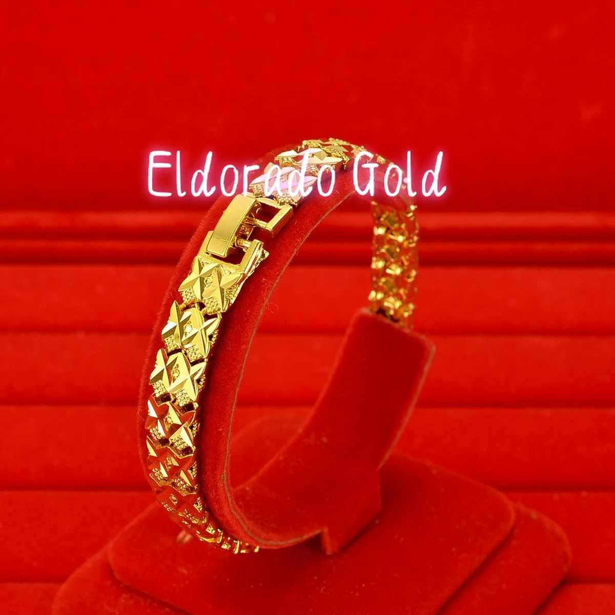 

2025 High-quality AU999 Real Gold Bracelet Women's Personalized Jewelry Lucky Grass 24K Pure Gold Wrist Chain Race Style Bracele